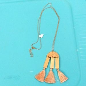 Gold Tone Fringe Necklace